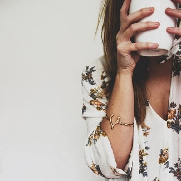 free people | white floral retro print swing tunic - Picture 4 of 5